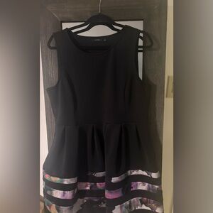 Apt. 9 Black Peplum Midi Dress